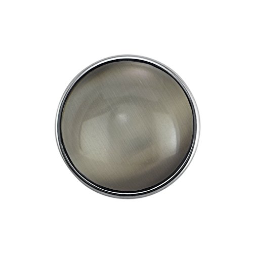 Quiges Damen Click Button 18mm Chunk Graue Cateye Versilbert für Druckknopf Zubehör Quiges Damen Click Button 18mm Chunk Graue Cateye Versilbert für Druckknopf Zubehör von Quiges