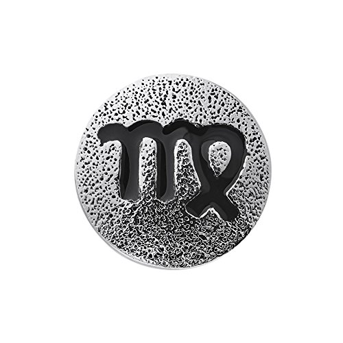 Quiges Damen Click Button 18mm Chunk Horoskop Jungfrau für Druckknopf Zubehör von Quiges