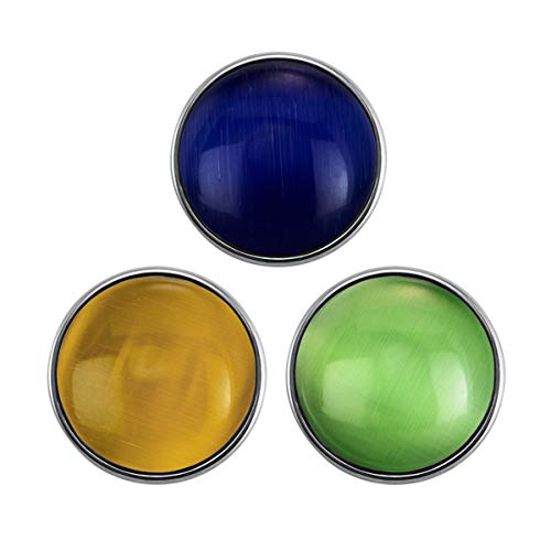 Quiges Damen Click Button 18mm Chunk Set 3 Stücke Regenbogen Motiv für Druckknopf Zubehör Quiges Damen Click Button 18mm Chunk Set 3 Stücke Regenbogen Motiv für Druckknopf Zubehör von Quiges