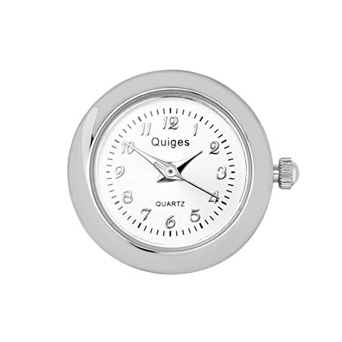 Quiges Damen Click Button 18mm Chunk Uhr Weiß für Druckknopf Zubehör von Quiges