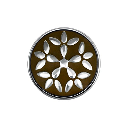 Quiges Damen Mini Click Button 12mm Blume Ornament Braun Quiges Damen Mini Click Button 12mm Blume Ornament Braun von Quiges