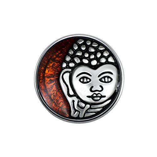 Quiges Damen Mini Click Button 12mm Shiva in Braun Ornament Quiges Damen Mini Click Button 12mm Shiva in Braun Ornament von Quiges
