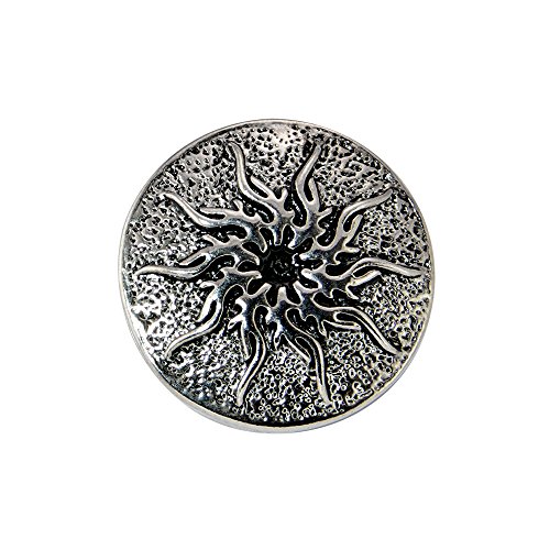 Quiges Damen Mini Click Button 12mm Versilbert Sonne von Quiges