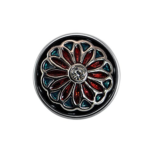 Quiges Damen Mini Click Button 12mm Versilbert Variation Ornament Quiges Damen Mini Click Button 12mm Versilbert Variation Ornament von Quiges