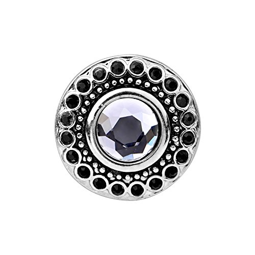 Quiges Damen Mini Click Button 12mm Versilbert Variation Ornament Quiges Damen Mini Click Button 12mm Versilbert Variation Ornament von Quiges