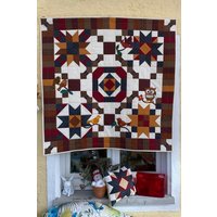 Patchwork-Quilt-Decke in Traditionellem Muster Tiere Im Wald. Bonuskissen Gratis von QuiltManShop