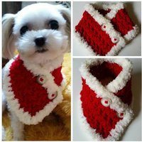 Gehäkelter Weihnachtsschal Für Hunde Roter Acryl Halswärmer Kleine Hunde/Katzen Gehäkelter Weihnachtsschal Für Hunde Roter Acryl Halswärmer Kleine Hunde/Katzen von QuiltNCrochet