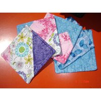 Sale 5Er Set Patchwork Blumen Untersetzer, Stoff Untersetzer von QuiltNCrochet