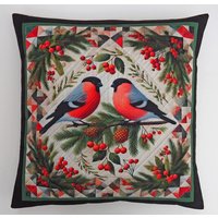 Handgefertigtes, Komplettes, Gequiltetes 50 cm X Winter-Weihnachtskissen "Zwei Dompfaffen" Aus Meiner Dreamcatcher Serie Handgefertigtes, Komplettes, Gequiltetes 50 cm X Winter-Weihnachtskissen "Zwei Dompfaffen" Aus Meiner Dreamcatcher Serie von QuiltShopRBaudisch