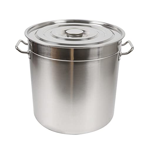 30|50|70 Liter Gastronomie Kochtopf Suppentopf Mit Edelstahl Deckel, Multifunktionaler für die Herdplatte (50L) von Quiltern
