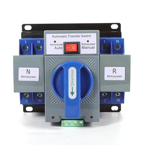 Automatischer Transferschalter Notstrom Umschalter Leistungsschalter Dual Power 63A AC 220V Notstrom Umschalter Lastumschalter Doppeltransferschalter Leistungsschalter für Haushaltsstrom und verschied von Quiltern