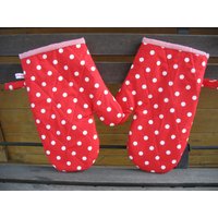 Topfhandschuhe - Topflappen in Rot Topfhandschuhe - Topflappen in Rot von Quiltherz