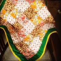 Personalisierte Bunte Patchwork Baby Quilt Kleinkind Decke von QuiltsByDiptea