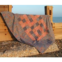 Paisley Und Tartan Patchwork Quilt, Handgemachte Picknick Decke, Reise Teppich, Strand Decke Paisley Und Tartan Patchwork Quilt, Handgemachte Picknick Decke, Reise Teppich, Strand Decke von QuiltsOnSea