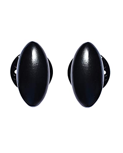 Türgriff, oval, Aluminium, schwarz, auf Rosette Türgriff, oval, Aluminium, schwarz, auf Rosette von Quincadeco