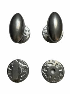 Türgriff oval, Aluminium natur auf Rosette mit Verurteilung. von Quincadeco