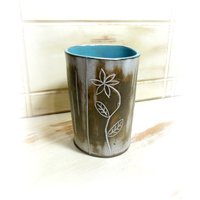 Quinlan Glasbecher Handmade Handbuilt Steinzeug Keramik, Saft-Becher Eis Tee Tumbler, Limonade Wasserglas, Trinkbecher von QuinlanGlass