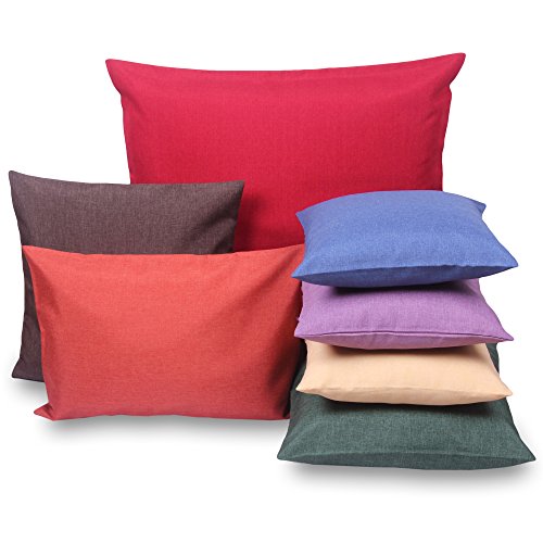 Quinnyshop Kissenhülle Leinenoptik ca. 40 x 40 cm Polyester, Weinrot von Quinnyshop