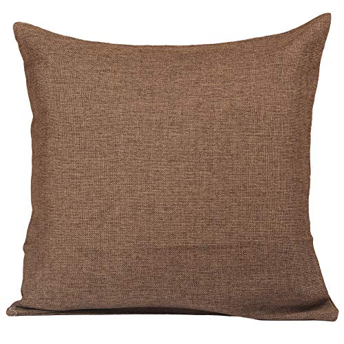 Quinnyshop Zierkissenhülle Kissenhülle Kissenbezüge Kissenplatte Platz Dekorative Reißverschluss Setzen Sofa ca. 40x40cm Eckig Polyester, Braun von Quinnyshop