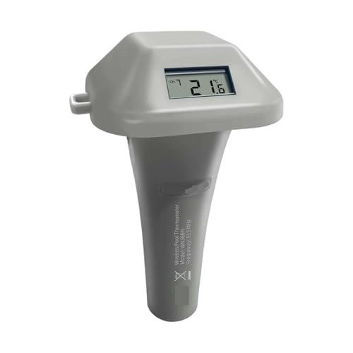 Poolthermometer Drahtloses Poolthermometer Mit Anker, Schwimmender, Leicht Ablesbarer Wassertemperatursensor For Schwimmbecken, Spa, Wasserbad von Quintaroa