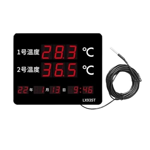 Poolthermometer Hochtemperaturbeständiges Digitalthermometer Mit Doppeltemperaturanzeige, Geeignet For Schwimmbäder Und Saunen(LX935T-A) von Quintaroa