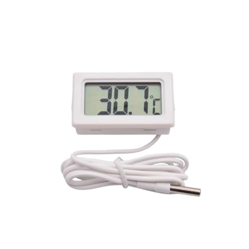 Poolthermometer Mini LCD Digital Thermometer Hygrometer Messgerät Tester Sonde Inkubator Aquarium Temperatur Feuchtigkeit Meter Sensor Detektor Tester(WHITE) von Quintaroa