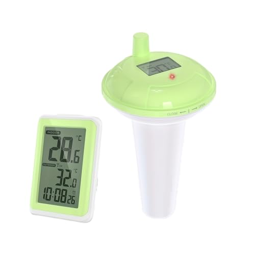 Poolthermometer Poolthermometer, Wassertemperaturerfassung + Zeitanzeige, Brunnenthermometer, Anzeige Der Pool- Und Teichwassertemperatur von Quintaroa