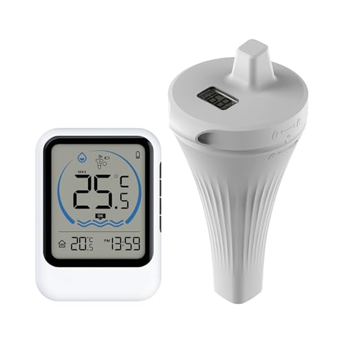 Poolthermometer Schwimmendes Poolthermometer, Leicht Ablesbares Schwimmbadthermometer, Digitales Poolthermometer For Eisbadewanne, Fischglas, Teich, von Quintaroa