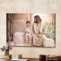 Jesus Poster/Leinwand Bibel Vers Wandkunst Leinwandbild Leinwandkunst Christliches Geschenk Gott von Quintem