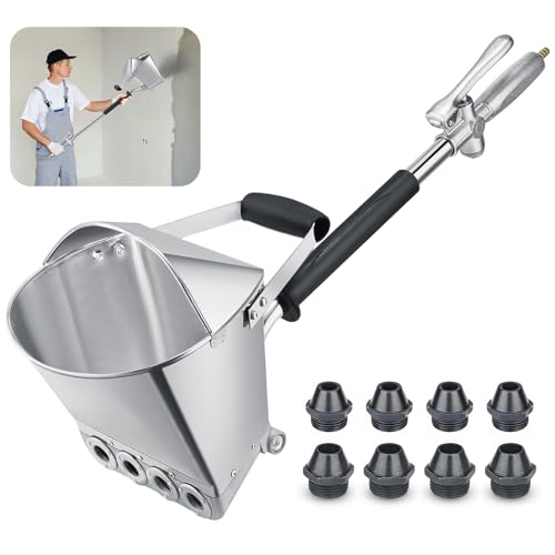 Putzpistole Verputzmaschine Putzmaschine mit 8 Strahlarten Putzwerfer Spritzpistole Putzpistole Trichterpistole Spritzpistole Spritzgerät Wandmalerei Tool von Quirknove