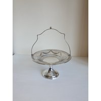 Schöner Antiker Versilberter Verzierter Sockel Obst/Bonbontellerkorb - Epns von QuirkyAntiquesTom