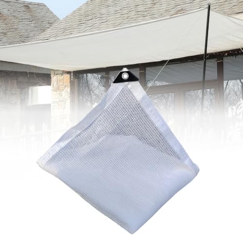 Weiß Schattierungsnetz, 50% Sichtschutz Sonnenschutz Netz, Hochdichtes HDPE, UV-Beständig, mit Ösen, Ideal für Garten, Gewächshaus, Scheune, Außen oder Zwinger (2x3m(6.6x9.8ft),Weiß) von Quixex