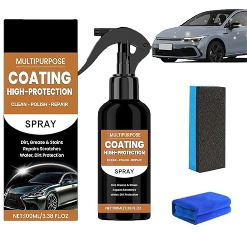Turbo Shine, 3 In 1 High Protection Quick Car Coating Spray, Turbo Shine Nano Spray Auto, Na-no Sp-ray, Auto-Beschichtungsspray Autolack-Schnellwachs-Polierspray, Nano Repair & Protective Coating von Quixion