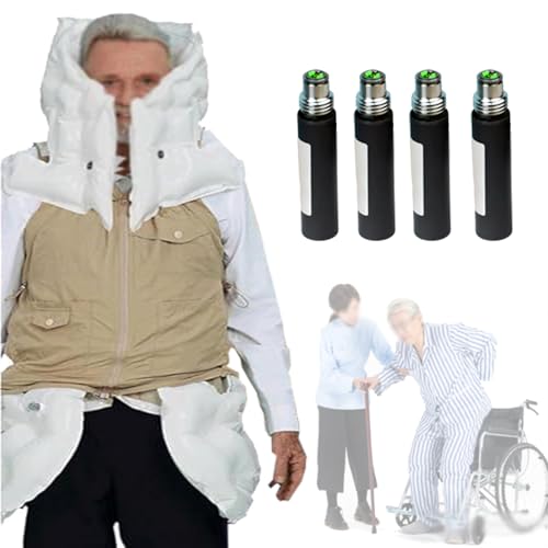 Schutzweste für ältere Menschen, intelligente Anti-Fall-Airbag-Weste zum Radfahren, APP-Anti-Fall-Kleidung für ältere Menschen, Epileptiker, 0,08 Sekunden Airbag springt hoch,Menkhaki-XXL von Quixnova