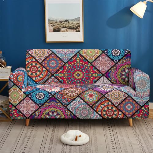 Quixora Sofabezug Bohemien Kunst Sofa überzug Stretch Elasthan Sofaüberwurf Abnehmbare Waschbar Couch überzug, Sofaschoner Moderne Sofa Cover Universal Couch überwurf 4 Sitzer 185-230cm Quixora Sofabezug Bohemien Kunst Sofa überzug Stretch Elasthan Sofaüberwurf Abnehmbare Waschbar Couch überzug, Sofaschoner Moderne Sofa Cover Universal Couch überwurf 4 Sitzer 185-230cm von Quixora