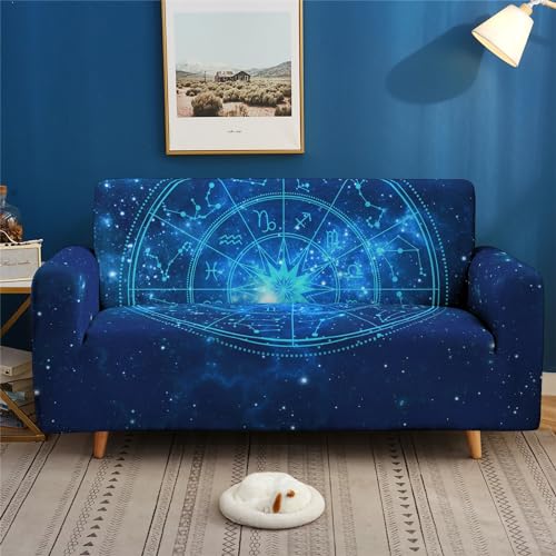 Quixora Sofabezug Fantasie Raum Zeit Sofa überzug Stretch Elasthan Sofaüberwurf Abnehmbare Waschbar Couch überzug, Sofaschoner Moderne Sofa Cover Universal Couch überwurf 4 Sitzer 140-180cm von Quixora