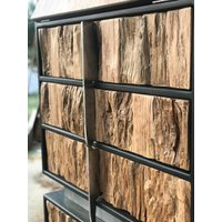 Kommode Liveedge Holzfront Eiche Plinthed Sekretär Modern Boho Eklektisch von Quixoticwoodworks