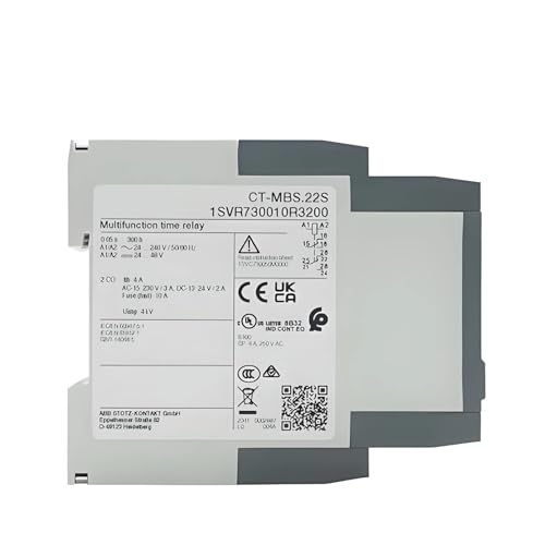 1SVR730010R3200 | CT-MBS.22S | Kompatibel mit ABB-Zeitrelais, 4 A, 24–240 VAC, 50/60 Hz, Multifunktion, 2 C/O-Kontakte (SPDT), Schraubklemmen von Quixpszto