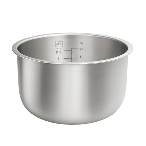 Innentopf aus Edelstahl for Reiskocher, kompatibel mit ZOJIRUSHI B362 B366 B257 B259, Topfeinsatz-Zubehör, 316 Edelstahl, Nullbeschichtung, Innentopf ersetzen(B362 stainless steel) von Quixpszto
