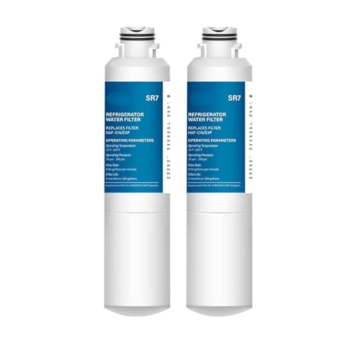 Quixpszto Kühlschrankfilter DA29-00020B Wasserfilter Ersatz, Kompatibel for Samsung DA29-00020A/B HAF-CIN/EXP 46-9101 RF4267HARS RF263TEAESG(2pcs) von Quixpszto