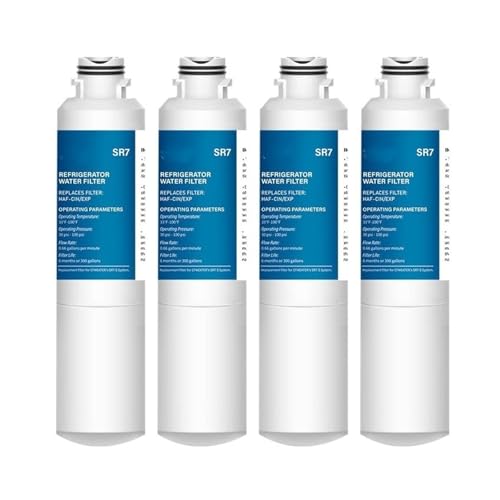 Quixpszto Kühlschrankfilter DA29-00020B Wasserfilter Ersatz, Kompatibel for Samsung DA29-00020A/B HAF-CIN/EXP 46-9101 RF4267HARS RF263TEAESG(4pcs) von Quixpszto