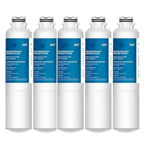 Quixpszto Kühlschrankfilter DA29-00020B Wasserfilter Ersatz, Kompatibel for Samsung DA29-00020A/B HAF-CIN/EXP 46-9101 RF4267HARS RF263TEAESG(5pcs) von Quixpszto