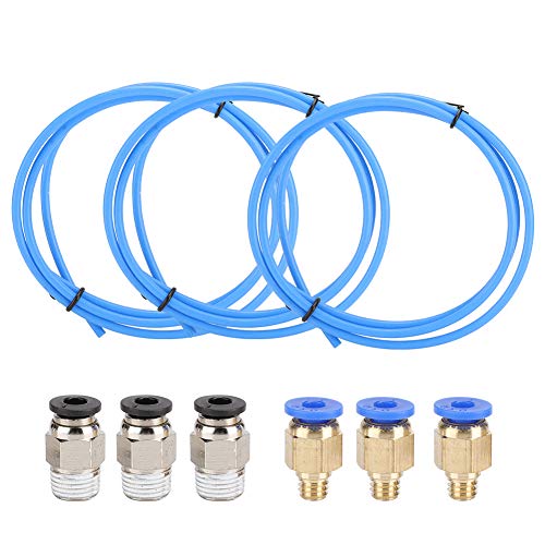 Qukaim 3D Printer Accories Blue PTFE Tube with Yellow PC4-M6 Quick Connector, 3D Printer Accessories for 3D Printing Machines, 1 Meter Long Qukaim 3D Printer Accories Blue PTFE Tube with Yellow PC4-M6 Quick Connector, 3D Printer Accessories for 3D Printing Machines, 1 Meter Long von Qukaim