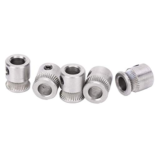 Qukaim Feedstock Extruderrad, 5 Stück, Feedstockrad für MK8 Extruder, 3D-Drucker-Extrusionsrad-Zubehör, konkaves Getriebe-Design, kompatibel mit verschiedenen 3D-Druckern von Qukaim