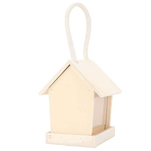 Qukaim Holz Wildvögel Futterhaus Holz Vogelfutterstation mit transparentem Acryl Seitenbrett, Composite Wildvögel Futterspender Regulärer Würfel Qukaim Holz Wildvögel Futterhaus Holz Vogelfutterstation mit transparentem Acryl Seitenbrett, Composite Wildvögel Futterspender Regulärer Würfel von Qukaim