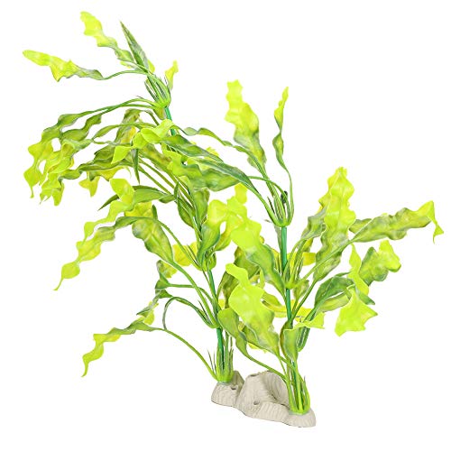 Qukaim Künstlicher Kelp Kunststoff Aquarium Simulation Kelp Gras, Künstliche Wasserpflanzen für Aquarien Landschaft Dekoration, Weiße Basis, 7945 Kelp Gras von Qukaim