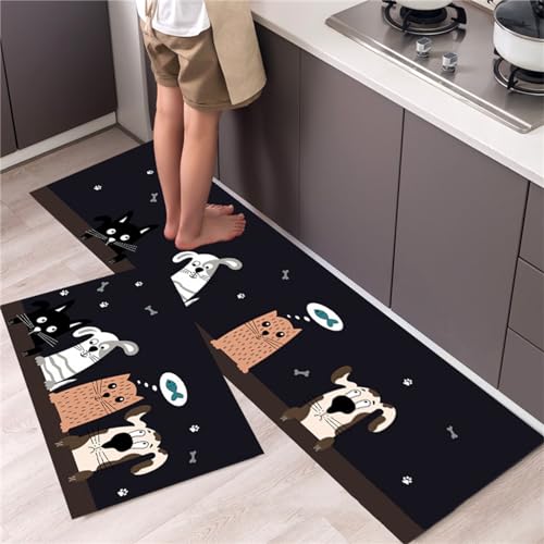 Qukaim QYSC-204 Badezimmer-Fußmatten, Küchenteppich, rutschfest, Polyester, 40 x 120 cm von Qukaim