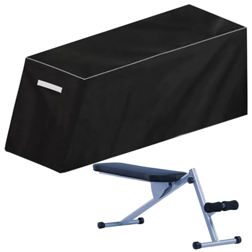 Hantelbank-Abdeckungen, wasserdicht, Sit-Up-Board-Abdeckung, strapazierfähig, staubdicht, Übungsbank-Abdeckungen, verstellbare Abdeckung mit Netz-Belüftung und Kordelzug, für Hantelbänke von Qukoielly