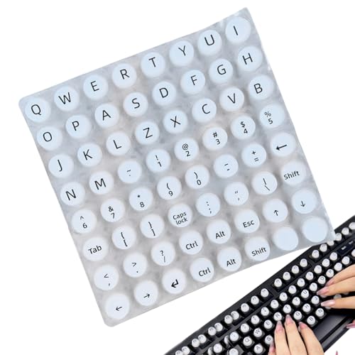 Qukoielly Blasen Aufkleber Für Tastaturen,Erhöhte Tasten Aufkleber Mit Buchstaben | rutschfeste Tipphilfen Bürozubehör Unisex Zuhause Unterwegs Computer Laptop Spiele von Qukoielly