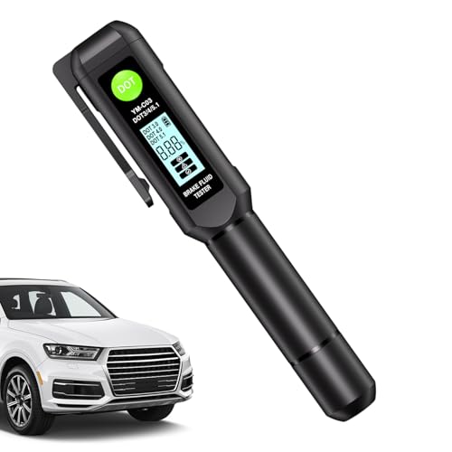 Qukoielly Bremsflüssigkeits-Tester - Flüssigkeits- und Feuchtigkeitsdetektor - Digitalanzeige mit Signalton für Auto und LKW Wartung von Qukoielly